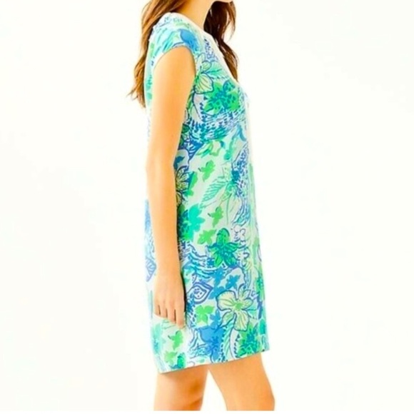 Lilly Pulitzer | NWT Whisper Blue Madia Boom Croc A Locca Tunic Dress M - Picture 4 of 8